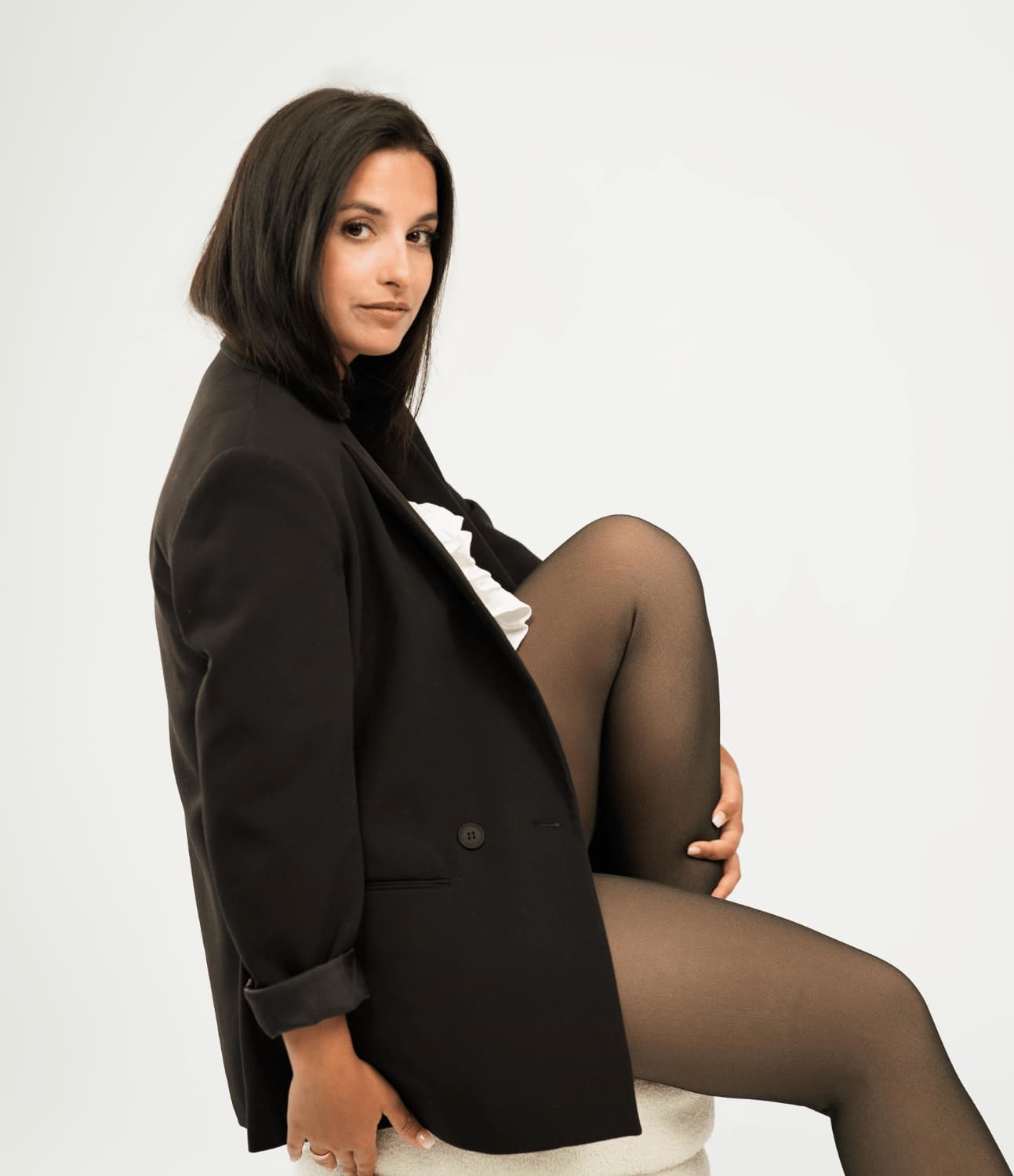 FleeceEleganz - Elegante Winterstrumpfhose mit verstecktem Fleecefutter.