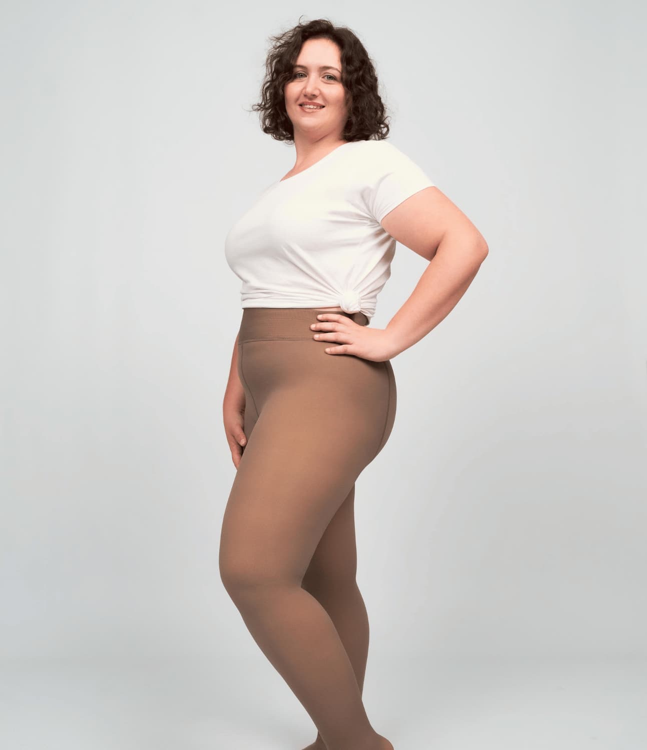 FleeceEleganz - Elegante Winterstrumpfhose mit verstecktem Fleecefutter.