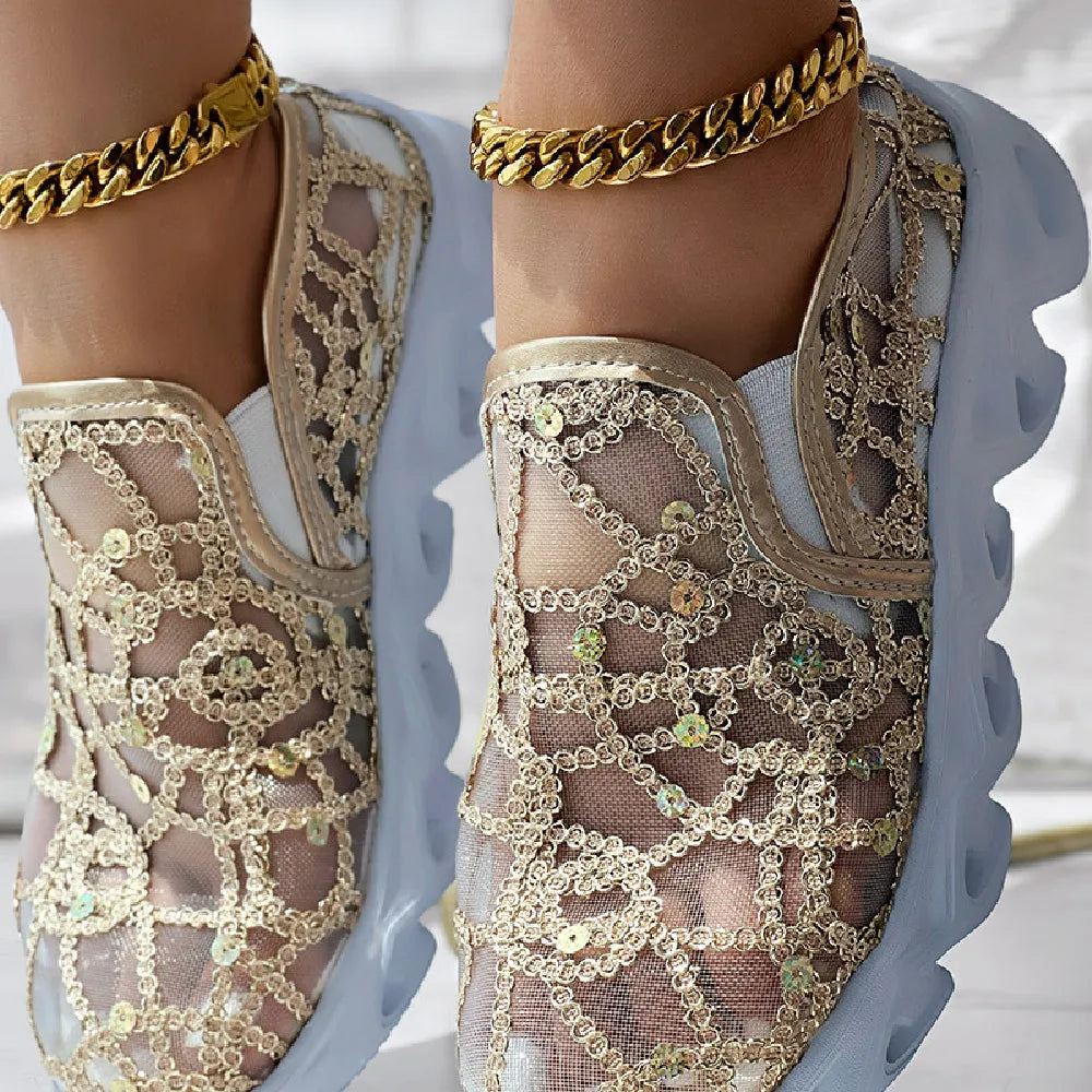 SummerGlow Mesh Loafers