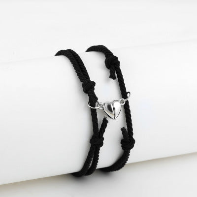 Magnetic Love® armbandje (2 stuks) - Zwart + Zwart - sieraden - Pantino