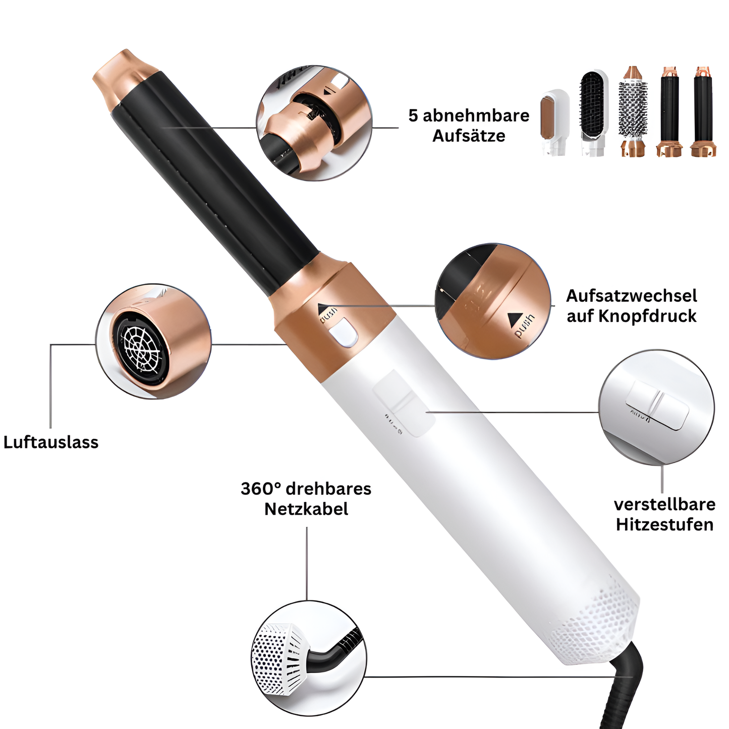 GlamGlow™ - 5 in 1 Airstyler Set