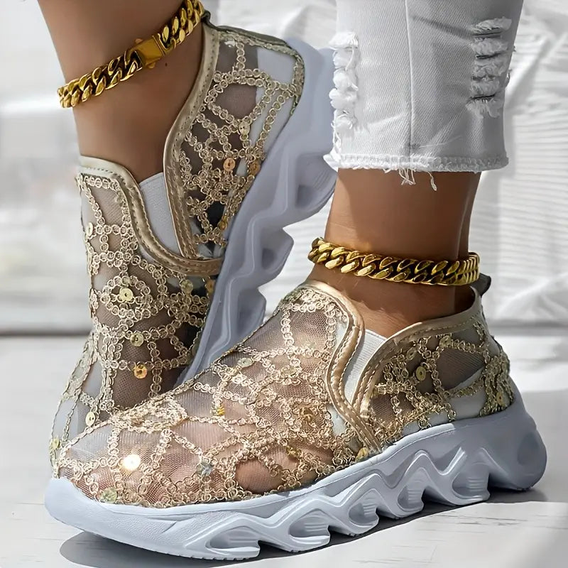 SummerGlow Mesh Loafers
