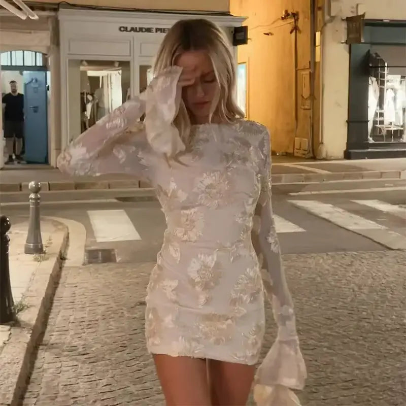 Sunkissed Fleur Mesh Mini Dress đž