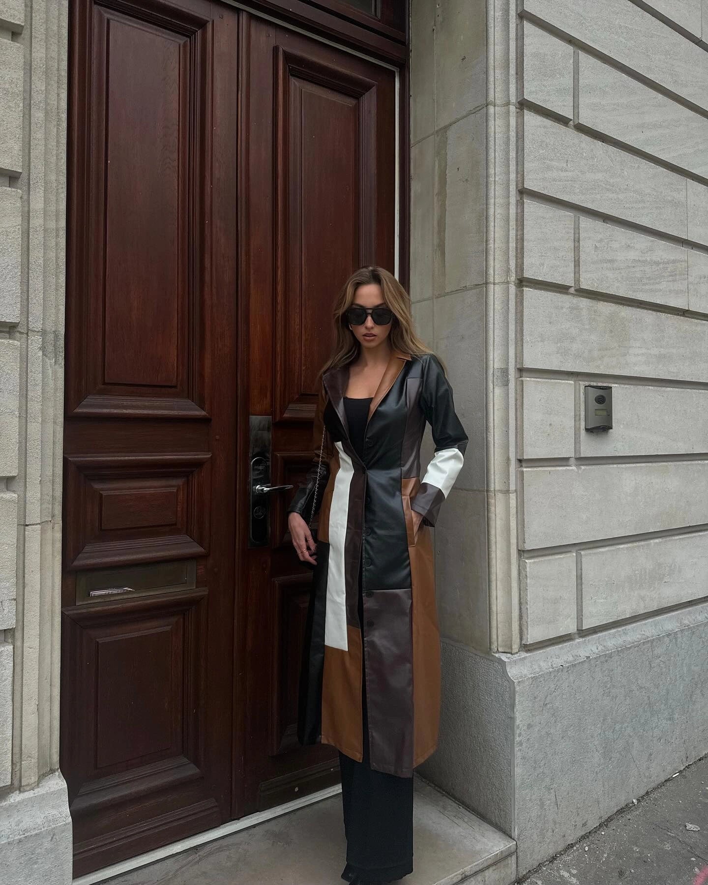 Milan Luxe Trench™ | Faux Leder Trenchcoat