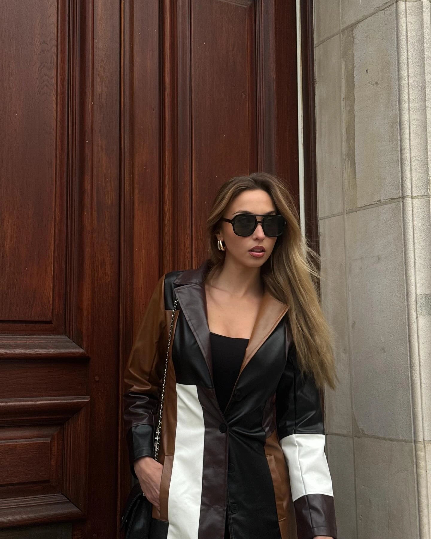Milan Luxe Trench™ | Faux Leder Trenchcoat