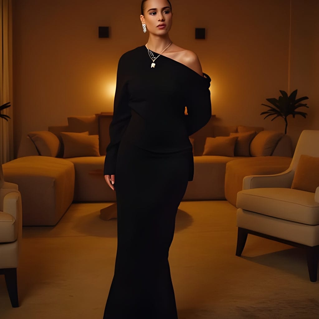 Cozy Chic Drop-Shoulder Dress