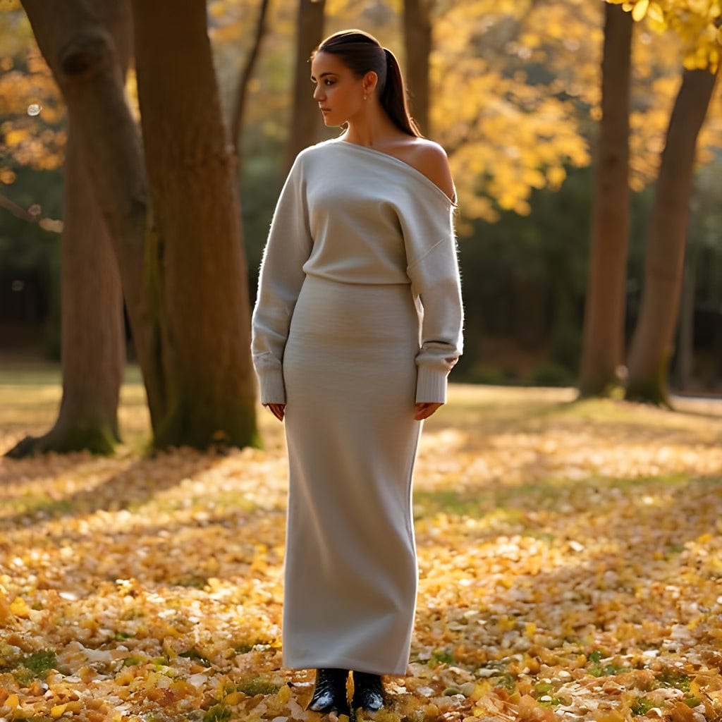 Cozy Chic Drop-Shoulder Dress