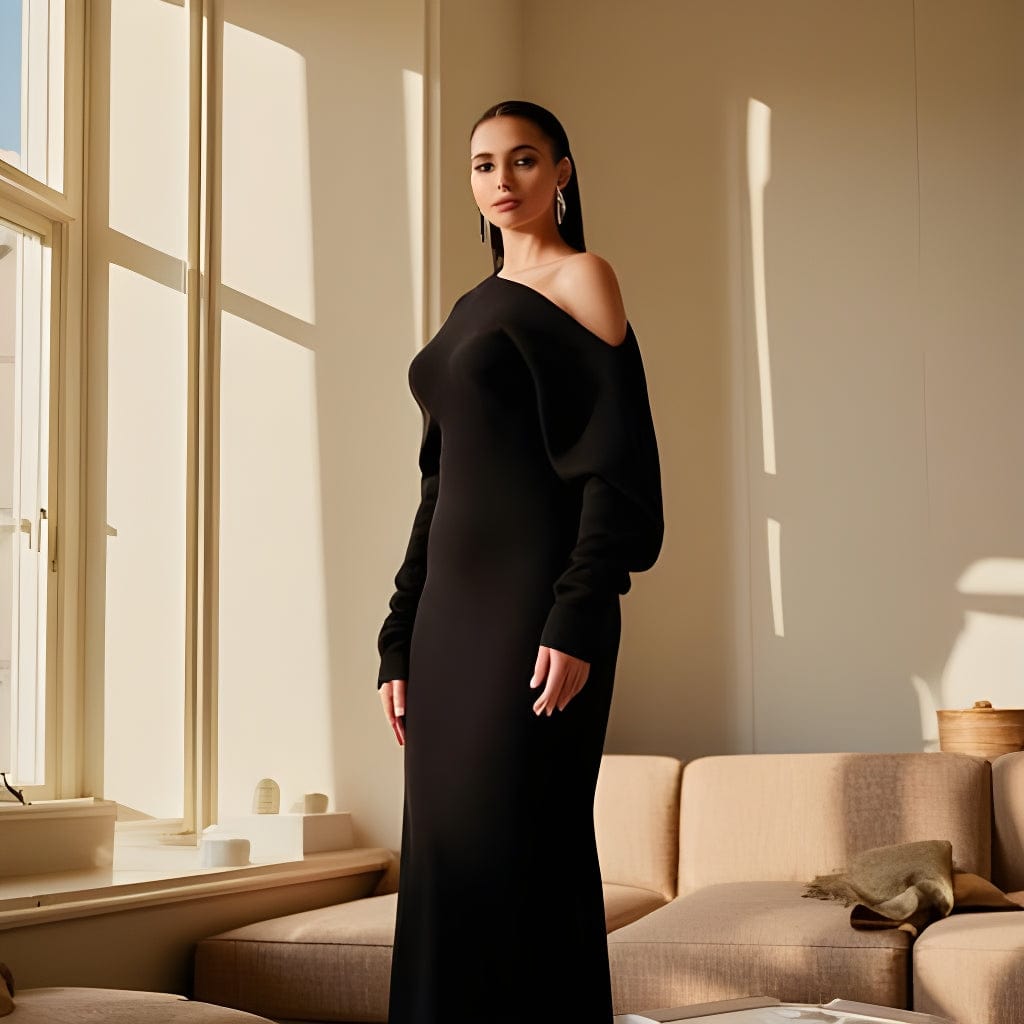 Cozy Chic Drop-Shoulder Dress
