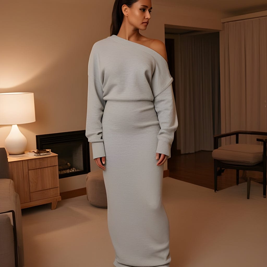 Cozy Chic Drop-Shoulder Dress
