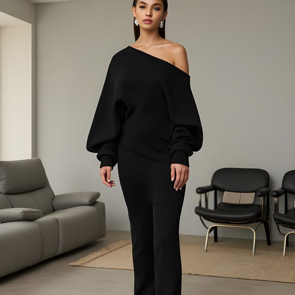 Cozy Chic Drop-Shoulder Dress