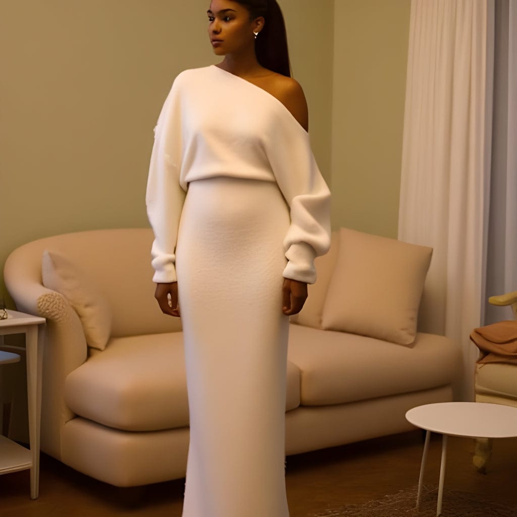 Cozy Chic Drop-Shoulder Dress