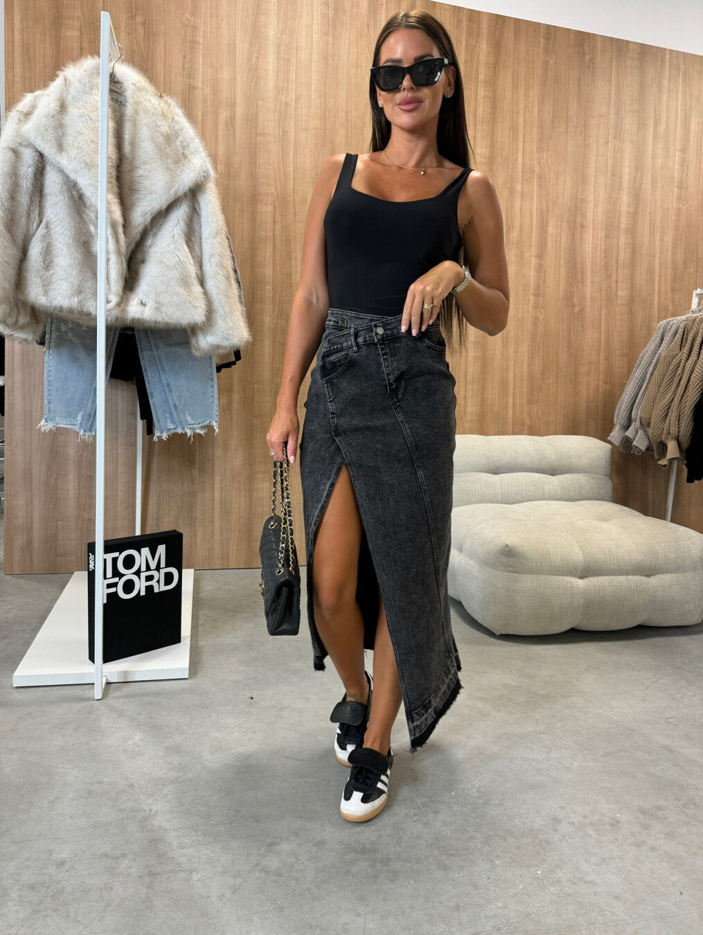 Riley Slit Jeans Skirt™