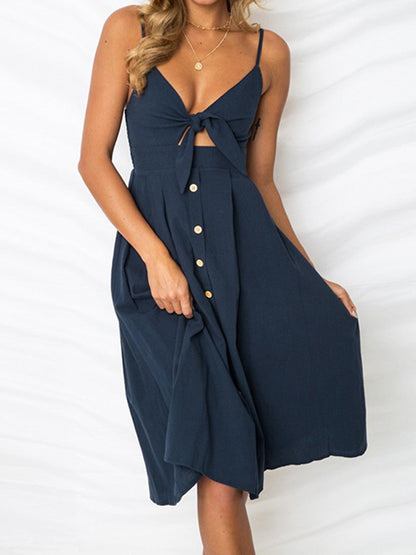 Luna Bow Midi Dress™