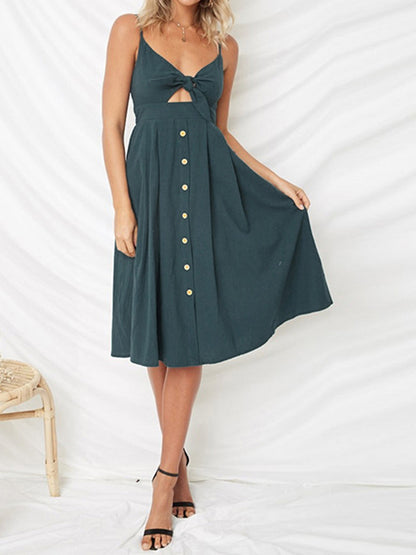Luna Bow Midi Dress™