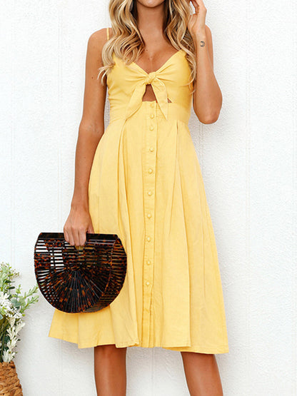 Luna Bow Midi Dress™