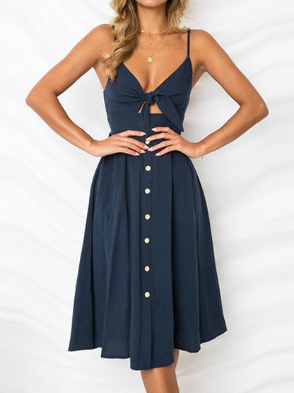 Luna Bow Midi Dress™