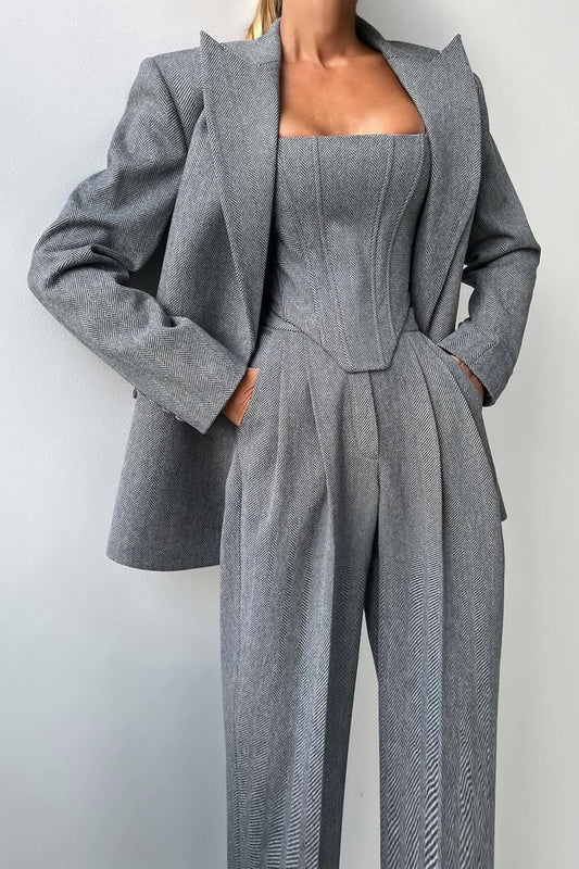 Dolce™ Luxe Set -  Dreiteiliges Blazer-Trend-Outfit